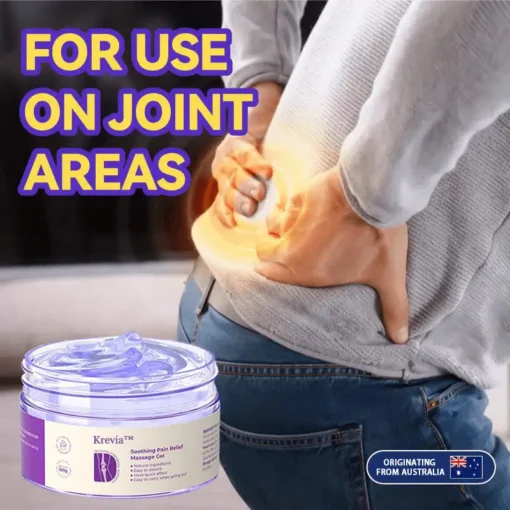 Krevia™Turmeric & Emu Oil Arthritis Soothing Pain Relief Massage Gel for Stiff Joints & Aches