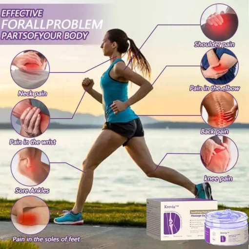 Krevia™Turmeric & Emu Oil Arthritis Soothing Pain Relief Massage Gel for Stiff Joints & Aches